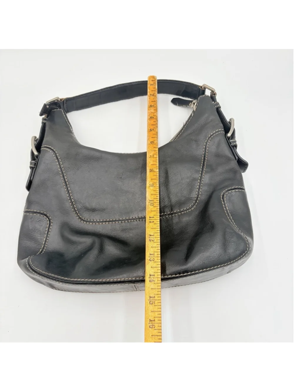 MICHAEL KORS Brookville Large Black Leather Y2K Hobo Shoulder Bag